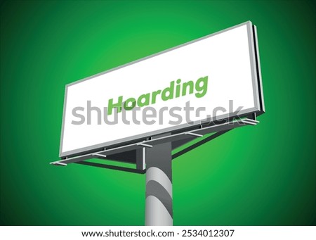 Simple creative hoarding design template vector