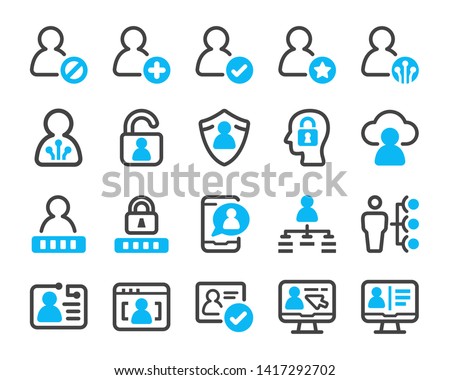 digital account icon set,vector and illustration