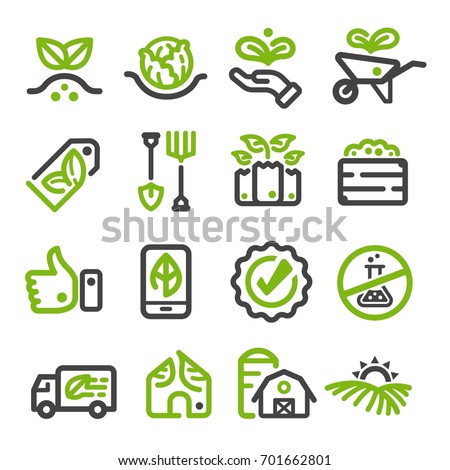 organic farm,organic vegetable thin line icon