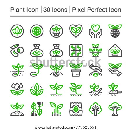 plant line icon,editable stroke,pixel perfect icon