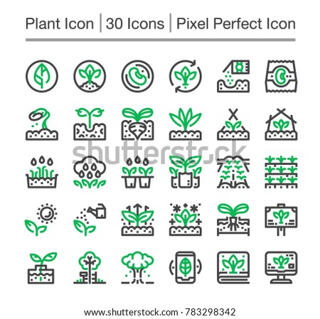 plant line icon,editable stroke,pixel perfect icon