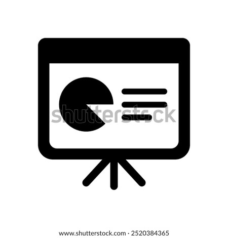 projector screen presentation symbol sign icon vector isolated on white background