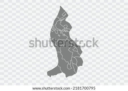 Liechtenstein Map Color on White Background quality files Png
