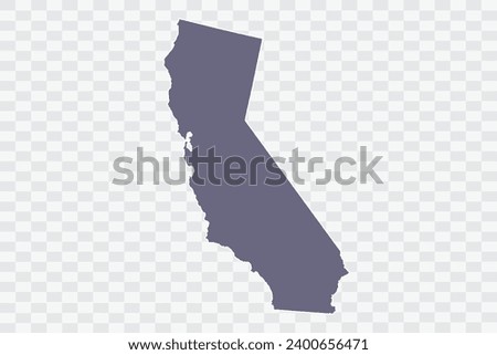 CALIFORNIA Map pewter Color on White Background quality files Png