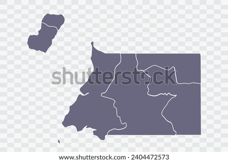 Equatorial Guinea Map pewter Color on White Background quality files Png