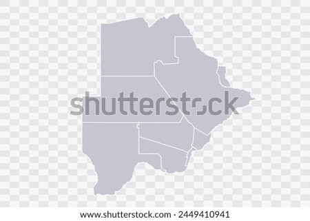 Botswana Map Cloud Color on White Background quality files Png