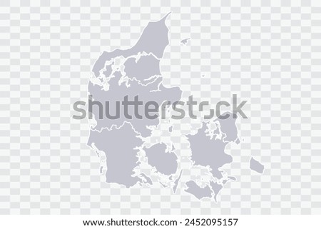 Denmark Map Cloud Color on White Background quality files Png