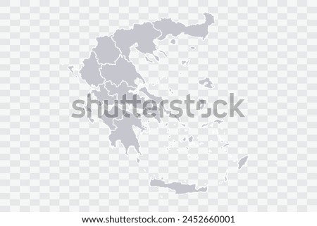Greece Map Cloud Color on White Background quality files Png