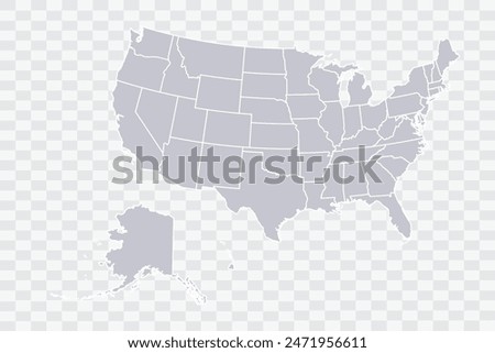 USA Map Cloud Color on White Background quality files Png