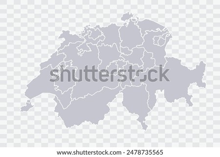 Switzerland Map Cloud Color on White Background quality files Png