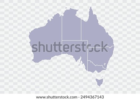 Australia Map silver Color on White Background quality files Png