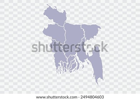 Bangladesh Map silver Color on White Background quality files Png