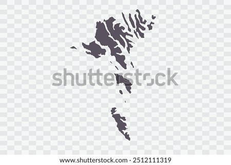 Faroe Islands Map Smoke Color on White Background quality files Png