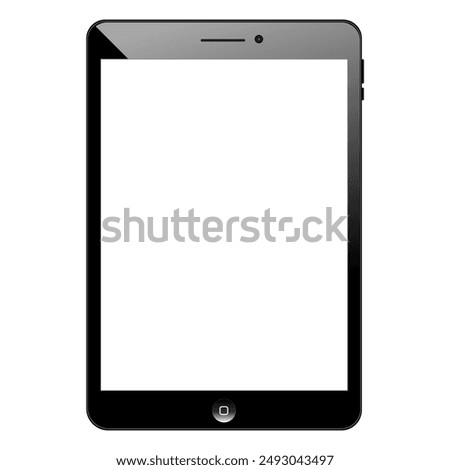 Tablet illustration vector designer with white background