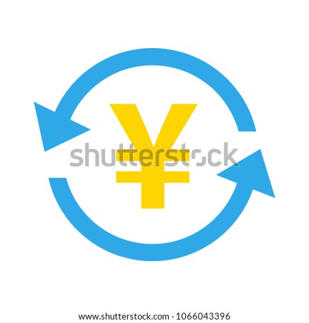 Yen icon, vector Yen sign symbol - money currency illustration