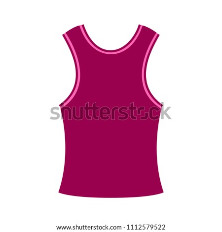 vector undershirt template, design fashion illustration - undershirt or sport wear symbol