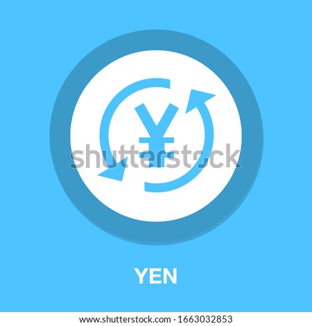 Yen sign icon, currency sign - money symbol, vector cash illustration