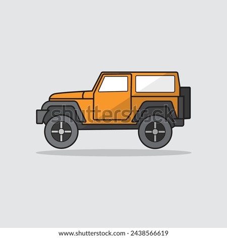 Orange truck vehicle icon vector