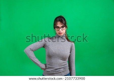 Similar – Image, Stock Photo Bossy elegant woman against vintage interior in country house