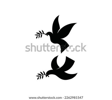 Holy spirit Peace Icon Silhouettes, art vector design 
