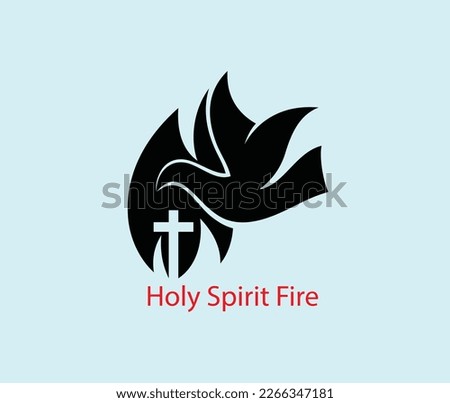Holy spirit Fire Art Logo, art vector design 