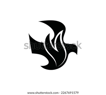 Holy spirit Fire Art Icon, art vector design 