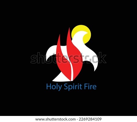 Holy spirit Fire Art Icon, art vector design 