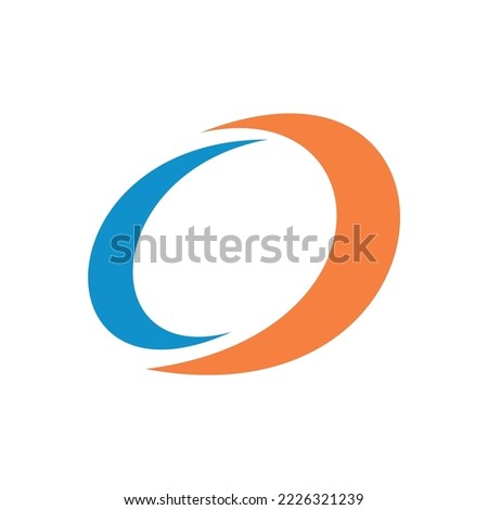 Abstract Crescent logo cc template