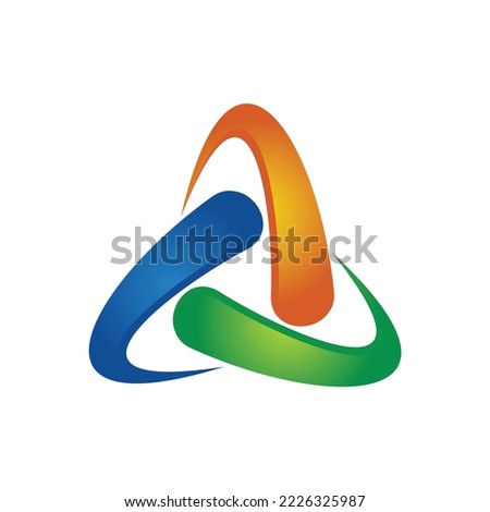 abstract curve logo icon template