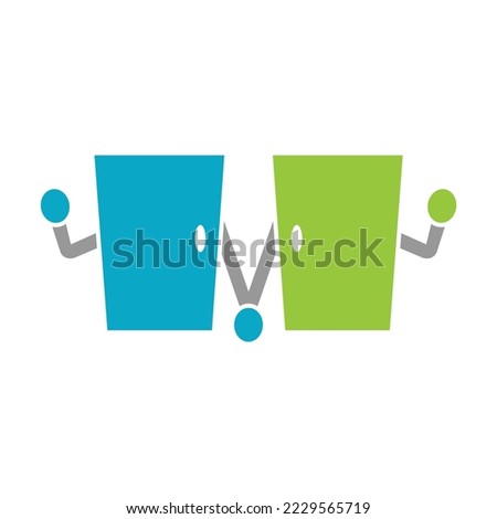 door 4 door mates logo icon template