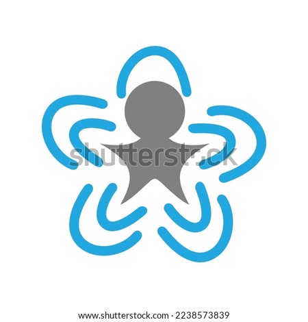 starfish echo people logo template