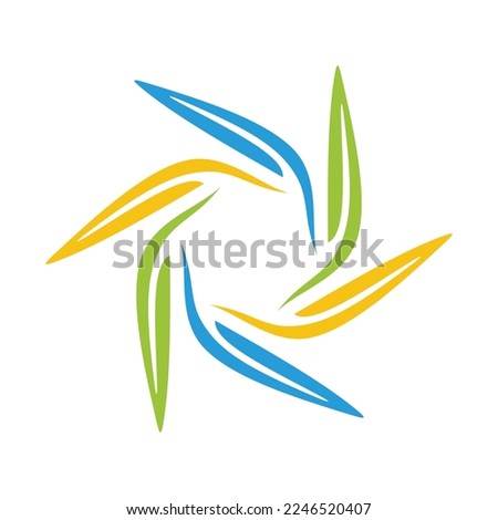 wind spinner windmill logo icon 2
