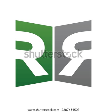 RR letter mirror logo icon template