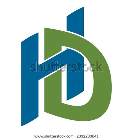 HD letter logo icon template