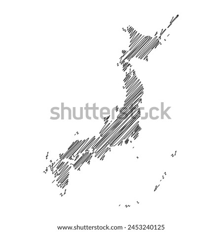 japan thread map line vector illustration