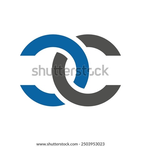 cc letter link logo template