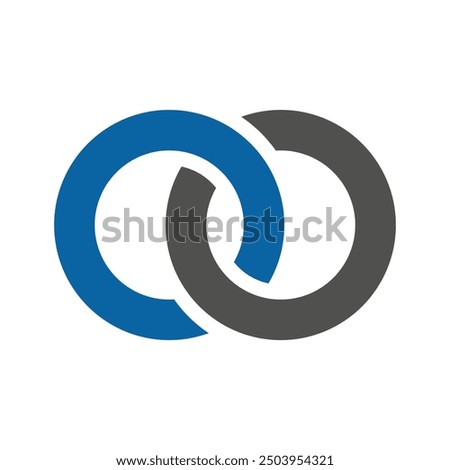 oo letter link logo template