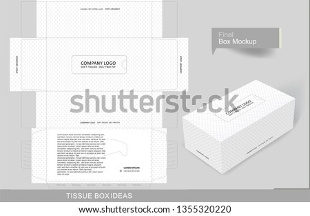 Abstract tissue box concept, template for business purpose, place your text and Logos and ready to go for print