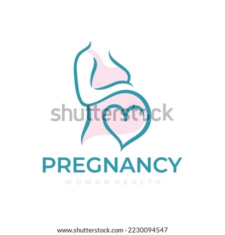 Pregnancy Logo Design Vector Template, pregnant Idea logo design inspiration