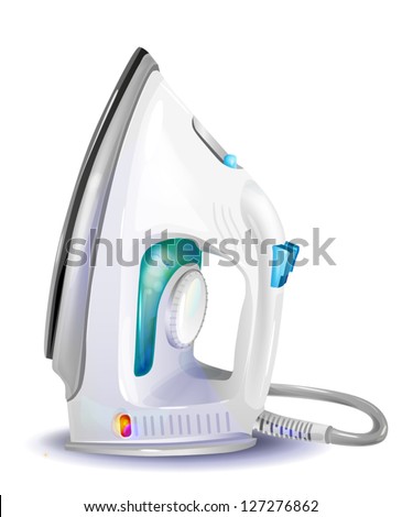 realistic illustration of  steam iron