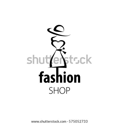 Fashion stand, female torso mannequin. Tailor dummy. Design sewing logo. Vector illustration.