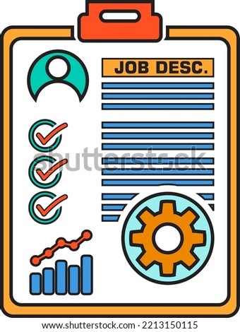 Job Description for human resource vector illustration