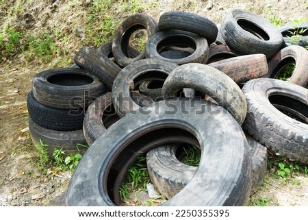 Similar – Image, Stock Photo Old discarded truck tires