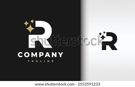 initial letter R spark logo