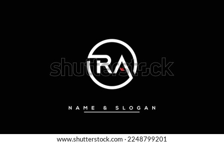 RA,  AR  Abstract  Letters  Logo  Monogram Stock fotó © 