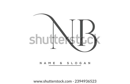 NB,  BN  Abstract  Letters  Logo  Monogram