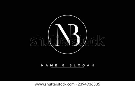 NB,  BN  Abstract  Letters  Logo  Monogram