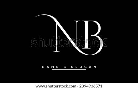 NB,  BN  Abstract  Letters  Logo  Monogram