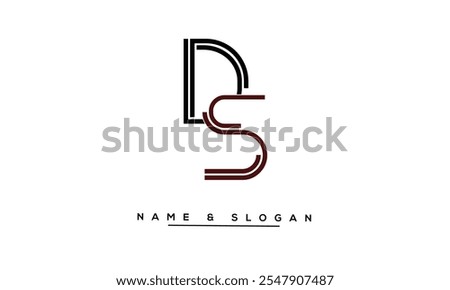 SD, DS Abstract Letters Logo Monogram