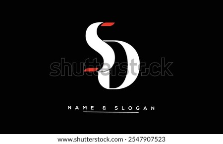 SD, DS Abstract Letters Logo Monogram